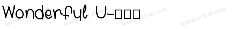 Wonderful U字体转换